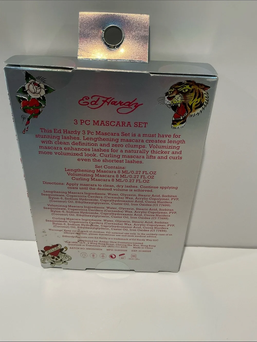 Ed Hardy Bold Lashes (3) PC Mascara Set with Castor Oil Infused.
